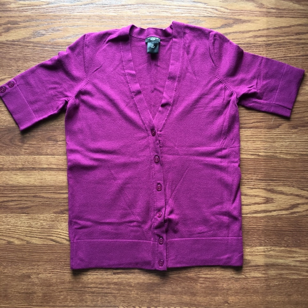 Ann Taylor Cardigan Short Sleeve Sweater